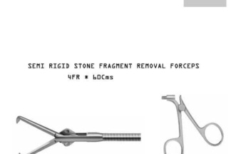 Stone Fragment Removal Forceps - Semi Rigid 4Fr 60Cm with Metal Scissor Handle